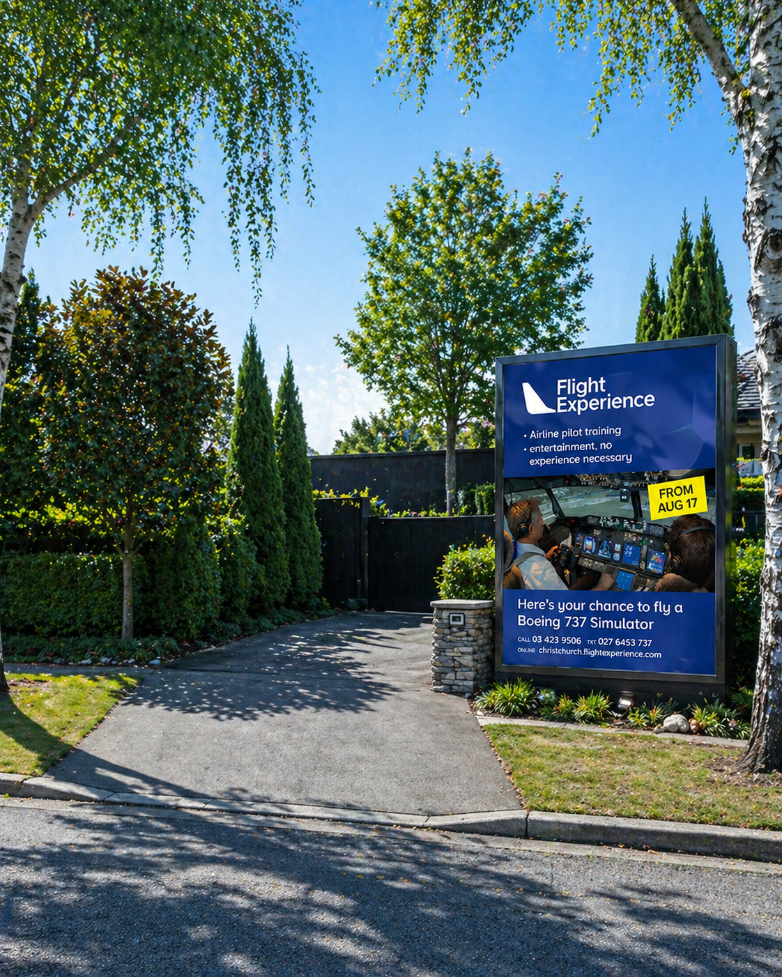 Flight Experience entrance signboard