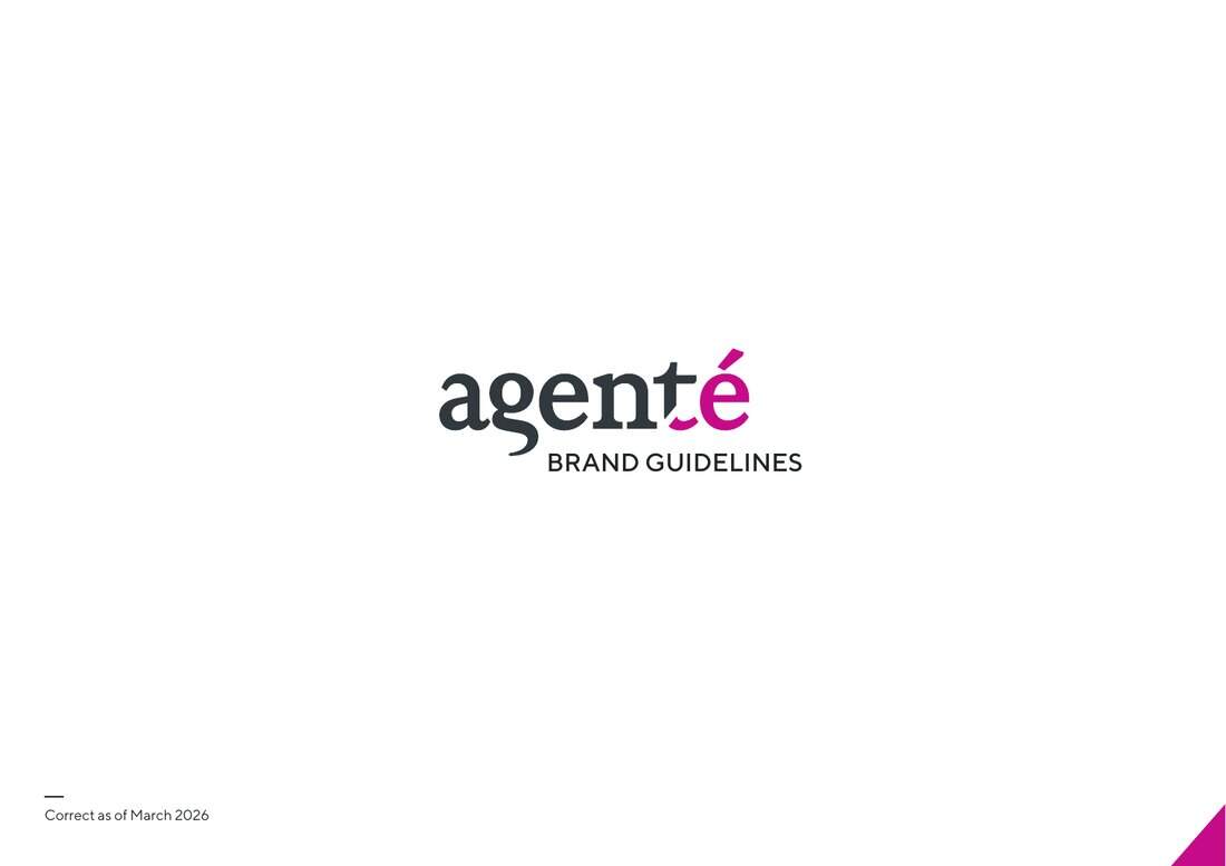 Agenté brand guidelines cover